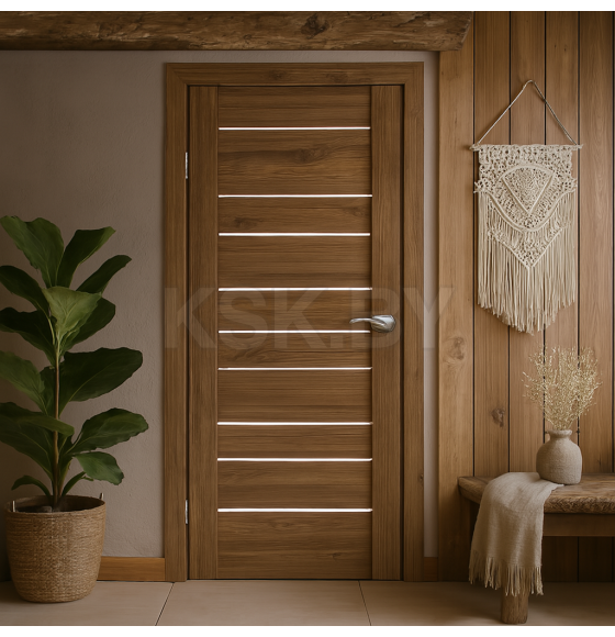 Дверь межкомнатная Бона 01, 400х2000, Экошпон,  Дуб стирлинг, мателюкс матовое