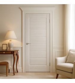 Дверь межкомнатная Бона 01,400х2000,Экошпон,Лиственница сибиу,стекло матовое