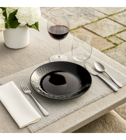 Тарелка десертная стеклокерамическая "Pampille Black" 19 см Q4620