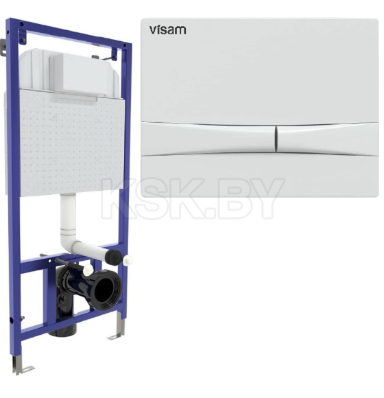 Инсталляция для унитаза Visam Slim 525 с кнопкой F1 белая EX-040250 (EX-040250) 