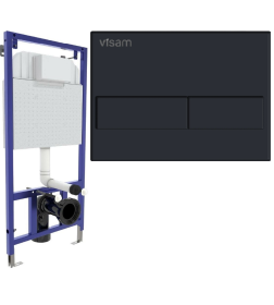 Инсталляция для унитаза Visam Slim 525 с кнопкой L5 чёрная Soft Touch EX-040215