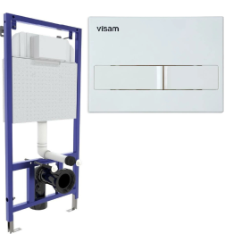 Инсталляция для унитаза Visam Slim 525 с кнопкой L1 белая EX-040211
