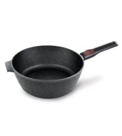 Сотейник 26 высокий литая Индукция Гранит, со съемной ручкой, Нева