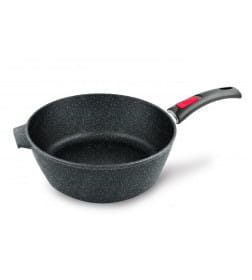 Сотейник 26 высокий литая Индукция Гранит, со съемной ручкой, Нева