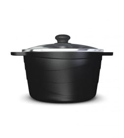 Кастрюля со стеклянной крышкой 3л Индукция Гранит Нева