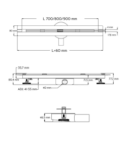 Душевой трап Axus Super Slim 700