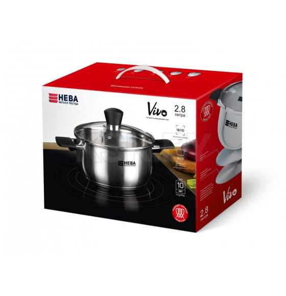 Кастрюля 2,8 л "Vivo" Нева (КС228) 