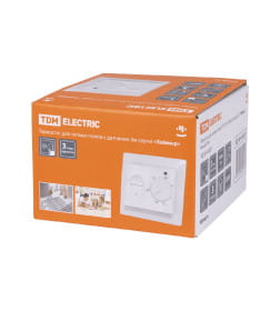 Термостат для теплых полов ТТП 16А 250В с датчиком 3 м "Таймыр" белый TDM SQ1814-0031