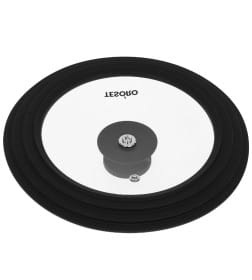 Крышка стеклянная с силиконовым ободом Универсальная 18-20-22 см Tesoro