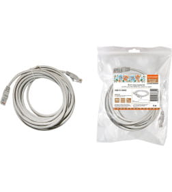 Патч-корд U/UTP Cat 5e 4PR 24AWG PVC, литой 3 м, серый SQ0115-0005