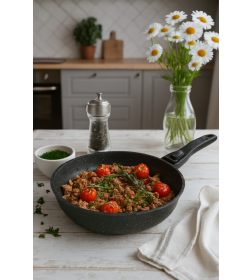 Сковорода 26 "Готовить легко" stone, со съемной ручкой, Нева