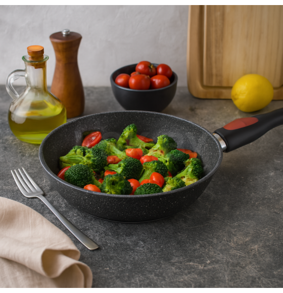 Сковорода 20 литая Индукция Гранит, со съемной ручкой, Нева (L18020i) 