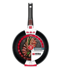 Сковорода 22 литая Индукция Гранит, со съемной ручкой, Нева
