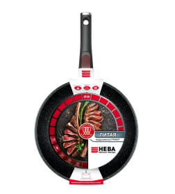 Сковорода 26 литая Индукция Гранит, со съемной ручкой,  Нева