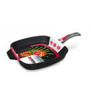 Сковорода-гриль 28 литая Индукция, квадратная Гранит, со съемной ручкой, Нева (L184028Gi) 