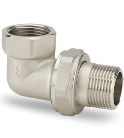 Угловое соединение ВР-НР 3/4" с уплотнением o-ring, никелированное Varmega VMTF52-N000505