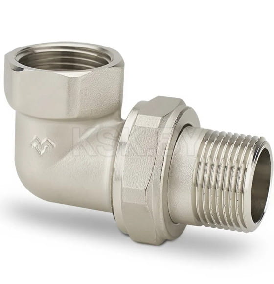 Угловое соединение ВР-НР 3/4" с уплотнением o-ring, никелированное Varmega VMTF52-N000505 (VMTF52-N000505) 