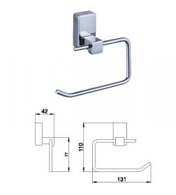 Держатель для туалетной бумаги настенный Wisent WP2703-2