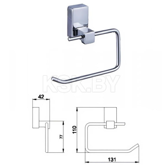 Держатель для туалетной бумаги настенный Wisent WP2703-2 (WP2703-2) 