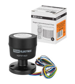 Основание со стойкой и заглушка для установки светосигнальных модулей 70 мм TDM SQ0737-0021