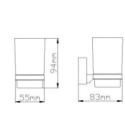 Стакан настенный Wisent WP2706
