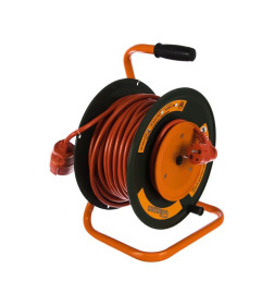 Удлинитель на катушке силовой с выносной розеткой 30м, ПВС 2х2,5 Glanzen