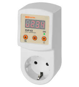 Реле напряжения в розетку РНР-02, 16А, дисплей, регул., TDM SQ1513-0002