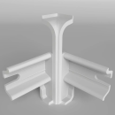 Угол внутренний плинтуса Классик 80мм (уп.2шт.)/Белый 001