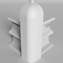 Угол наружный  плинтуса Классик 80мм (уп.2шт.)/Белый 001