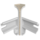 Угол внутренний плинтуса Классик 80мм (уп.2шт.)/Дуб верде 057