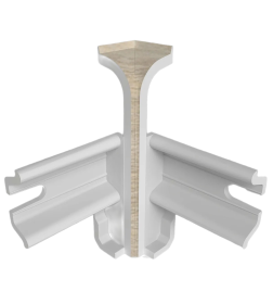 Угол внутренний плинтуса Классик 80мм (уп.2шт.)/Дуб верде 057