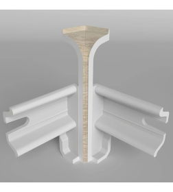 Угол внутренний плинтуса Классик 80мм (уп.2шт.)/Дуб верде 057