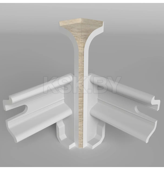 Угол внутренний плинтуса Классик 80мм (уп.2шт.)/Дуб верде 057