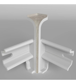 Угол внутренний плинтуса Классик 80мм (уп.2шт.)/Дуб винтажный 063