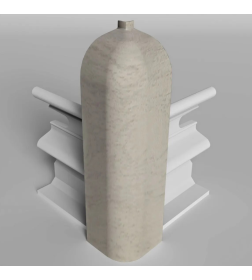 Угол наружный  плинтуса Классик 80мм (уп.2шт.)/Дуб винтажный 063