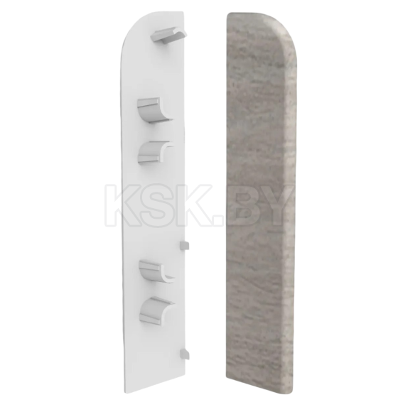 Заглушка торцевая  плинтуса Классик 80мм (уп.2шт.)/Дуб патина 084