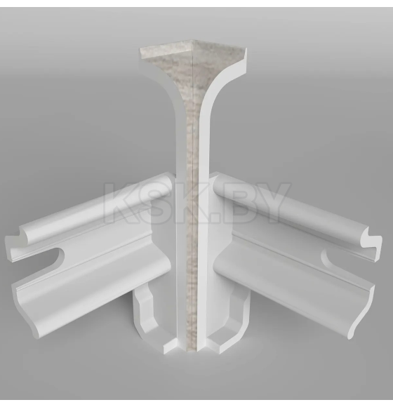 Угол внутренний плинтуса Классик 80мм (уп.2шт.)/Дуб патина 084