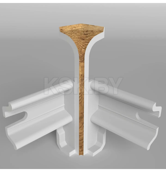 Угол внутренний плинтуса Классик 80мм (уп.2шт.)/Дуб имперский 100