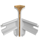 Угол внутренний плинтуса Классик 80мм (уп.2шт.)/Дуб имперский 100