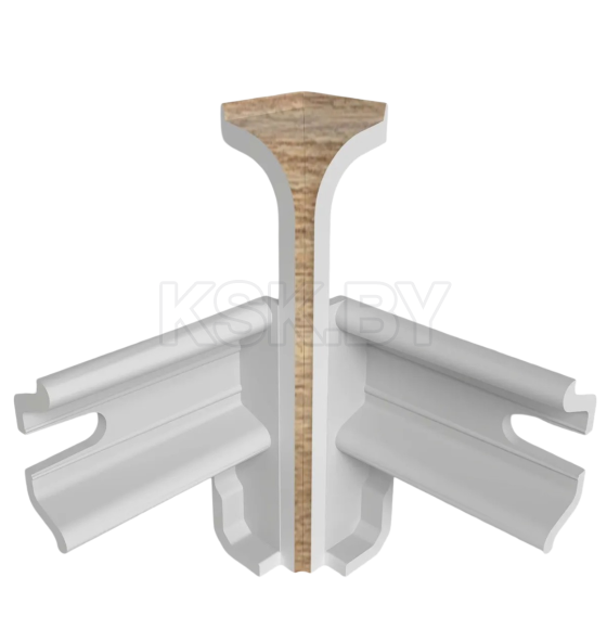 Угол наружный  плинтуса Классик 80мм (уп.2шт.)/Дуб мокка 204