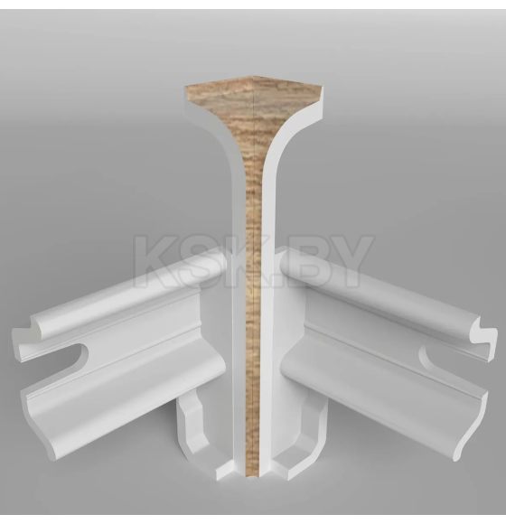 Угол наружный  плинтуса Классик 80мм (уп.2шт.)/Дуб мокка 204