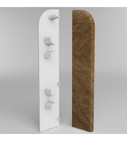 Заглушка торцевая  плинтуса Классик 80мм (уп.2шт.)/Дуб темный 217