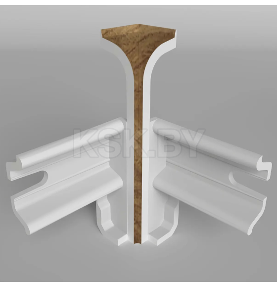 Угол внутренний плинтуса Классик 80мм (уп.2шт.)/Дуб темный 217