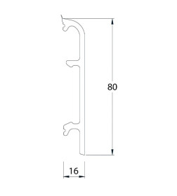 Плинтус вспененный Comfort Классик Софт с мягким краем 80мм 2,2м / Дуб капучино 219