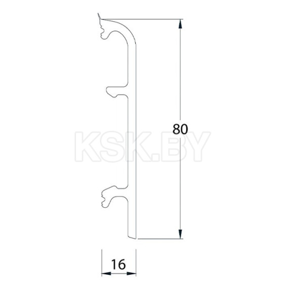 Плинтус вспененный Comfort Классик Софт с мягким краем 80мм 2,2м / Дуб капучино 219