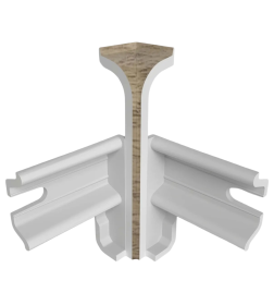 Угол внутренний плинтуса Классик 80мм (уп.2шт.)/Дуб капучино 219