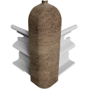 Угол наружный  плинтуса Классик 80мм (уп.2шт.)/Дуб рустик 220