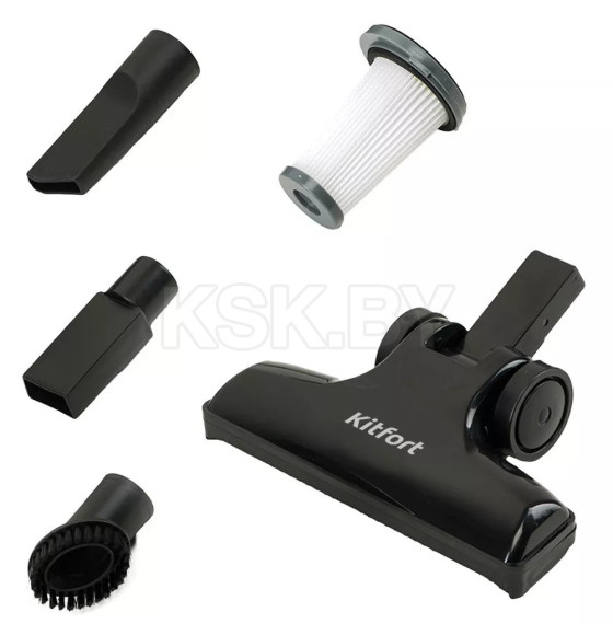 Вертикальный портативный пылесос Kitfort KT-525-1 оранжевый (KT-525-1) 