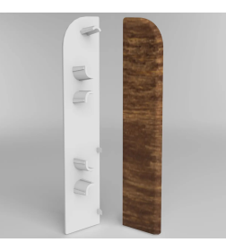 Заглушка торцевая  плинтуса Классик 80мм (уп.2шт.)/Орех 224