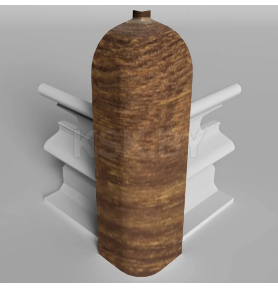 Угол наружный  плинтуса Классик 80мм (уп.2шт.)/Орех 224